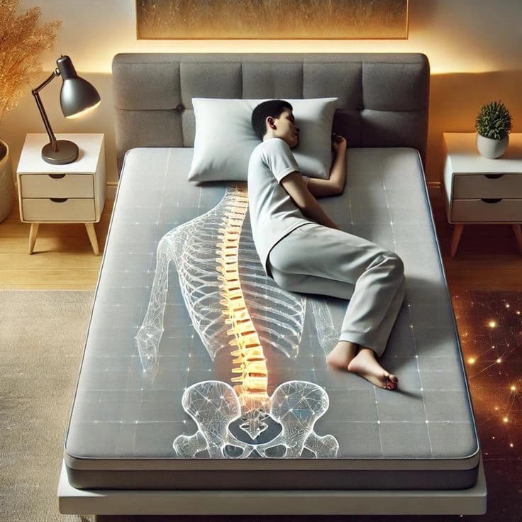 Alignement de la colonne vertébrale pendant le sommeil
